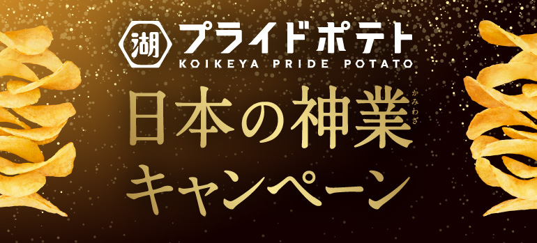 湖池屋プライドポテト 日本の神業 キャンペーン