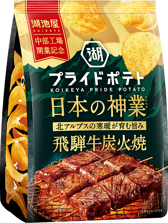 湖池屋プライドポテト 日本の神業 飛騨牛炭火焼
